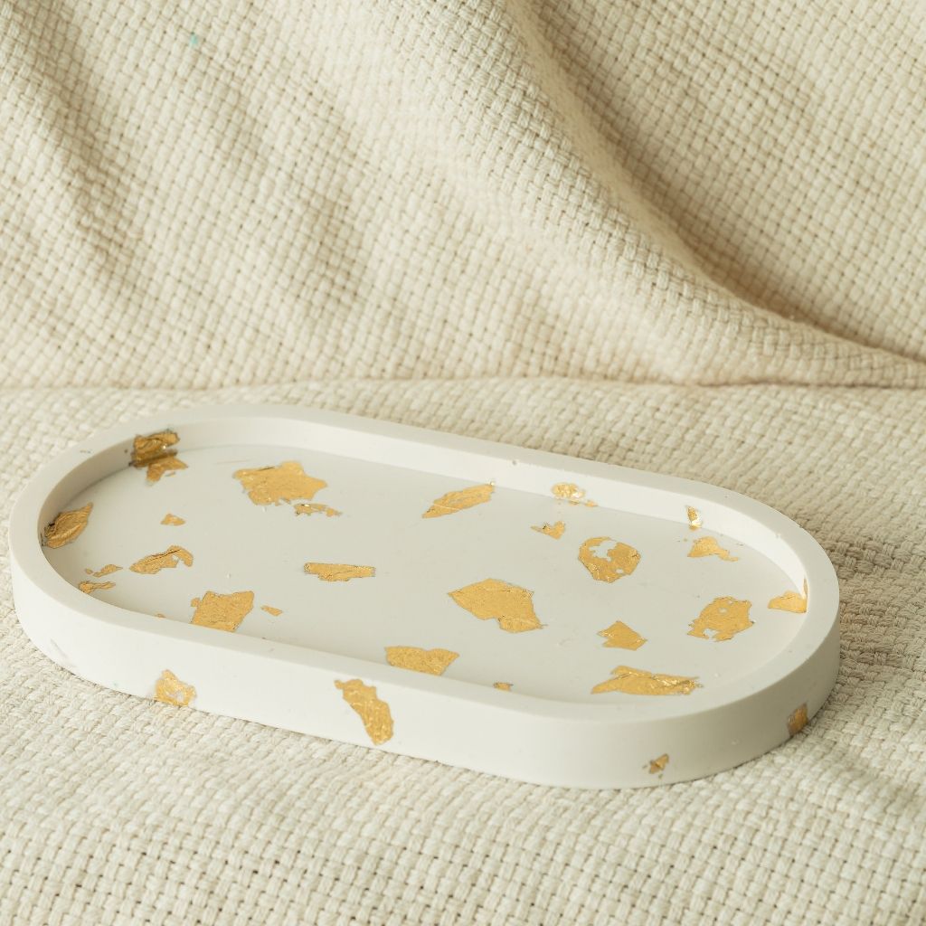 Terrazzo Oval Trinket Dish, Terrazzo Jewelry Dish, Terrazzo Oval